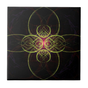 The Red Medallion By Alexandra Cook aka Linandara Tile