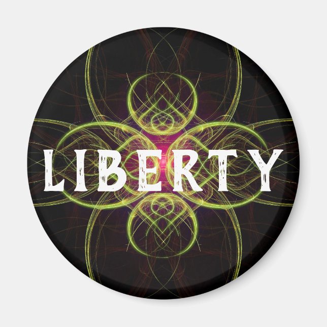 The Red Medallion Liberty or your name Magnet (Front)