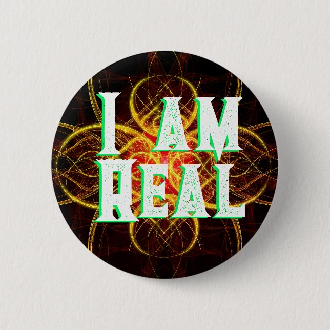 The Red MedallionI am Real 6 Cm Round Badge (Front)