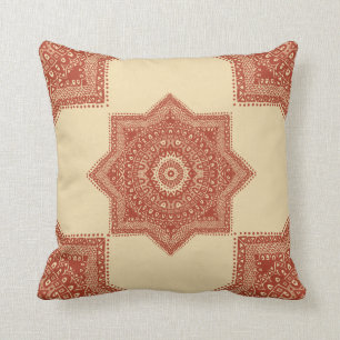 The Red Moroccan Pattern Cushion