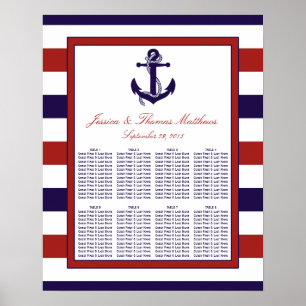 The Red & Navy Nautical Anchor Wedding Collection Poster