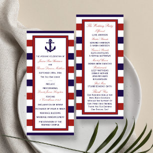 The Red & Navy Nautical Anchor Wedding Collection Program