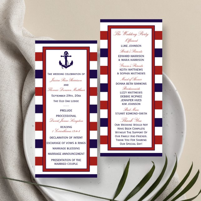 The Red & Navy Nautical Anchor Wedding Collection Program (Creator Uploaded)