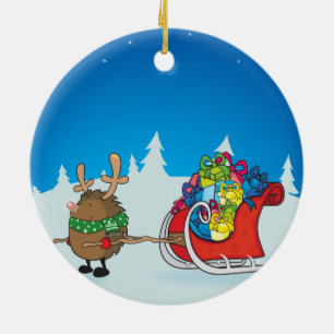 the red nosed hedgehog ceramic ornament