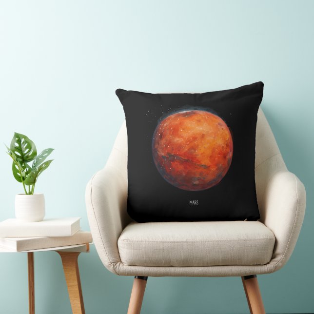 The Red Planet: Mars Watercolor Cushion (Chair)