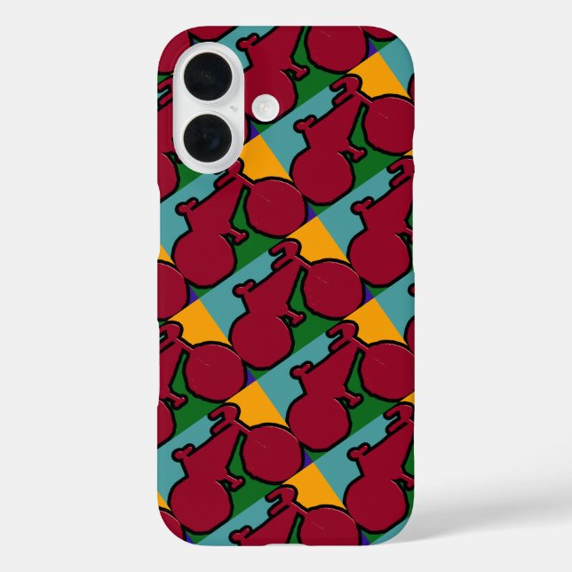 the red pop bike silhouette Case-Mate iPhone case (Back)