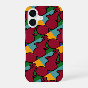 the red pop bike silhouette iPhone 16 case