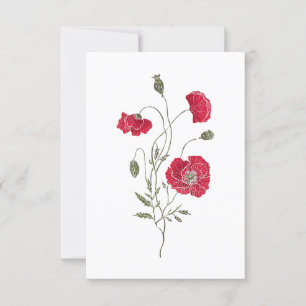 The Red Poppie Invitation