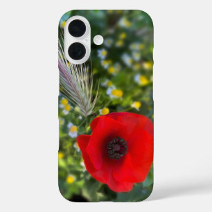 The red poppy iPhone 16 case