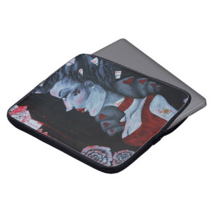The Red Queen Wonderland Fantasy Goth Original Art Laptop Sleeve