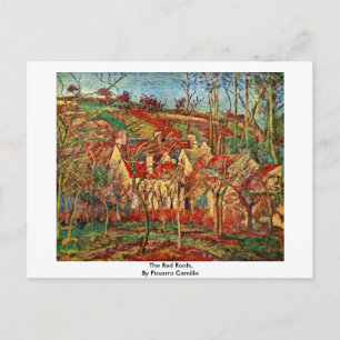 The Red Roofs, By Pissarro Camille Postcard