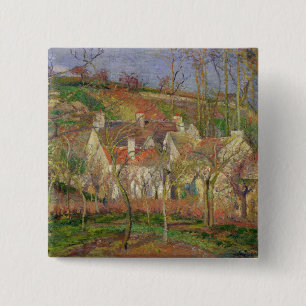 The Red Roofs, or Corner of a Village 15 Cm Square Badge