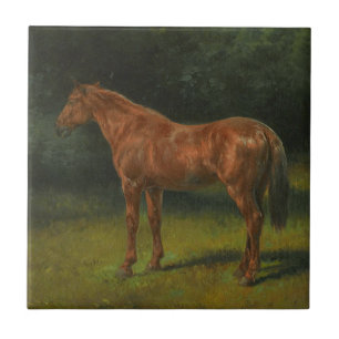 The Red Sorrel Horse (by Rosa Bonheur) Ceramic Tile