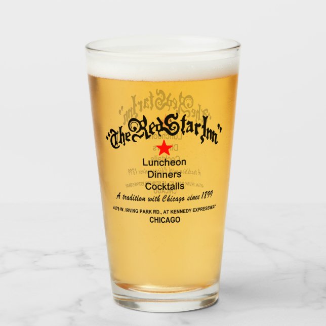 The Red Star Inn Restaurant, Chicago, IL Glass (Front Filled)