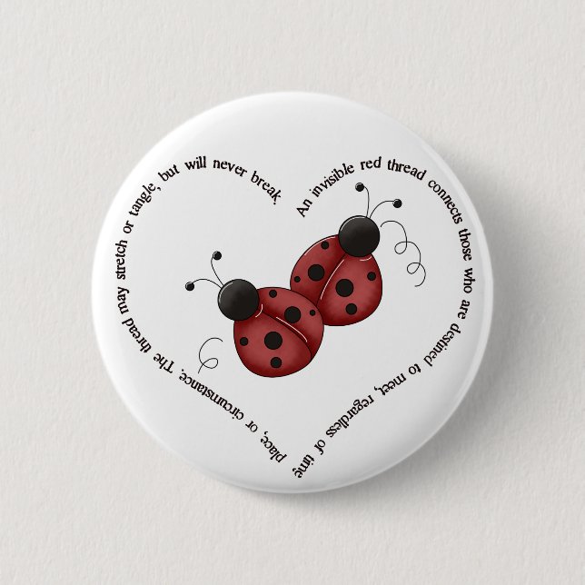 The Red Thread 6 Cm Round Badge (Front)