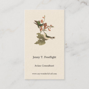 The Red-throated or Ruby-throated Hummingbird Business Card