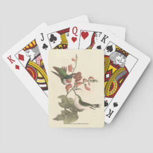 The Red-throated or Ruby-throated Hummingbird Playing Cards