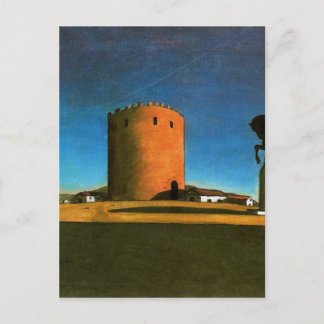 The red tower by Giorgio de Chirico 1913 Postcard