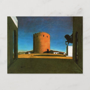 The red tower by Giorgio de Chirico 1913 Postcard