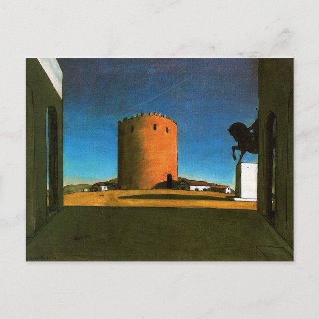 The red tower by Giorgio de Chirico 1913 Postcard (Front)