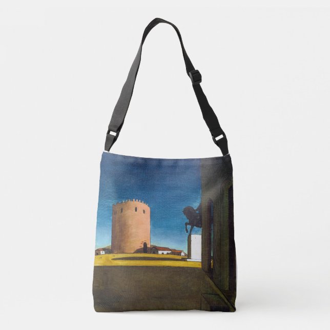 The Red Tower | Giorgio de Chirico |  Crossbody Bag (Back)