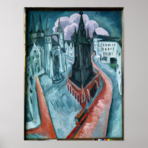 The Red Tower in Halle, 1915 Poster