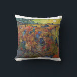 The Red Vineyard 1888 by Vincent van Gogh Cushion<br><div class="desc">Vincent Willem van Gogh (Dutch: [ˈvɪnsɛnt ˈʋɪləɱ vɑŋ ˈɣɔx] (listen);[note 1] 30 March 1853 – 29 July 1890) was a Dutch Post-Impressionist painter who posthumously became one of the most famous and influential figures in the history of Western art. In a decade, he created about 2, 100 artworks, including around...</div>