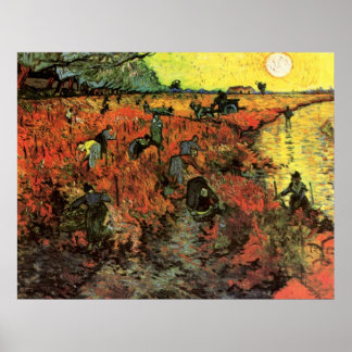 The Red Vineyard by Vincent van Gogh Poster