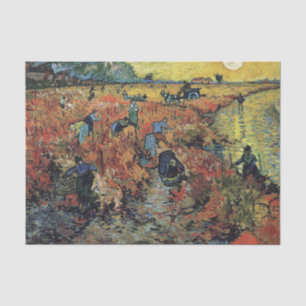 The Red Vineyard by Vincent Van Gogh Tissue Paper