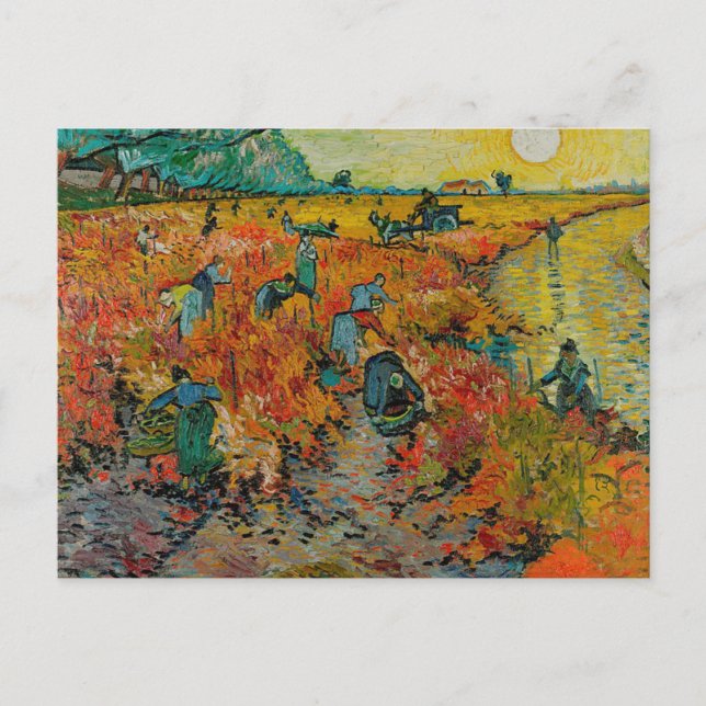 The Red Vineyard, Vincent Van Gogh, Postcards (Front)