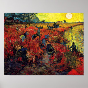 The Red Vineyards Poster