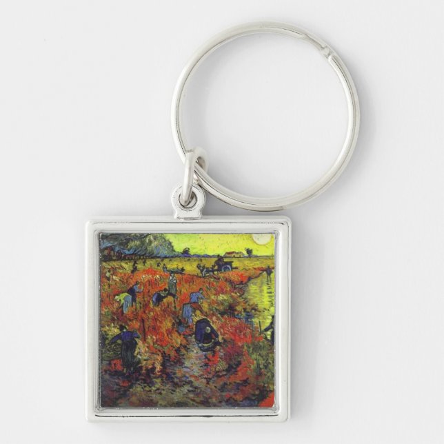 The Red Vinyard by Vincent Van Gogh Key Ring (Front)