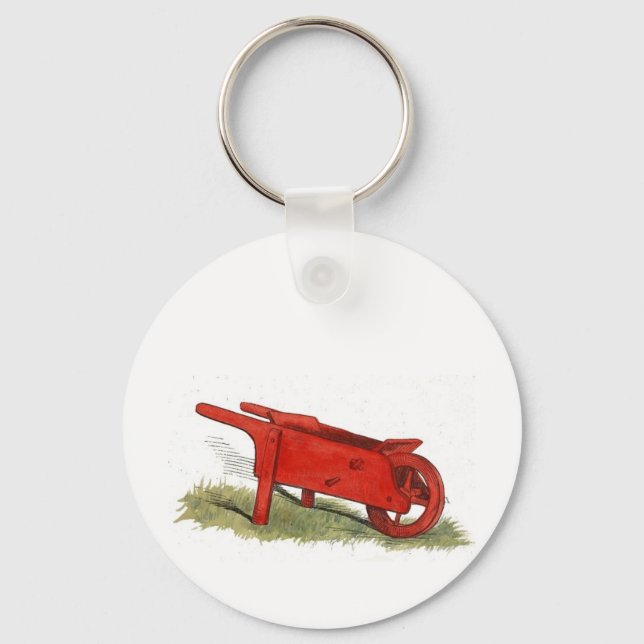 The Red Wheelbarrow Key Ring (Front)