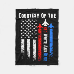 The Red White And Blue 4th Of July Patriotic Fleece Blanket