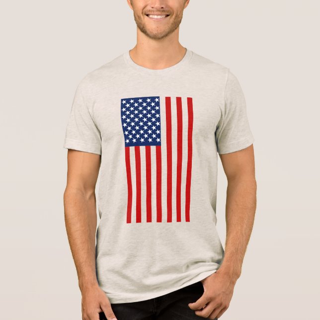 The Red White and Blue  Tri-Blend Shirt (Front)