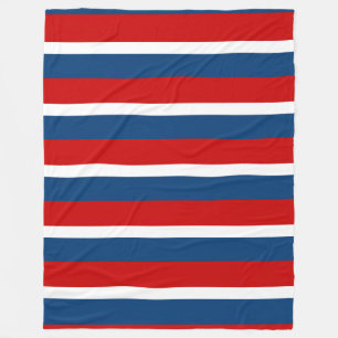 The Red White and Blue Tri-Striped Fleece Blanket