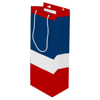 The Red White and Blue - Wine  Gift Bag, Glossy Bag