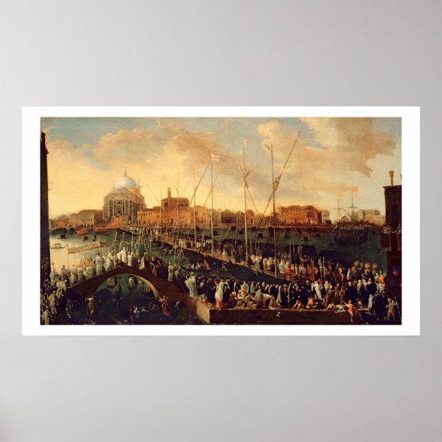 The Redentore Procession (oil on canvas) Poster (Front)