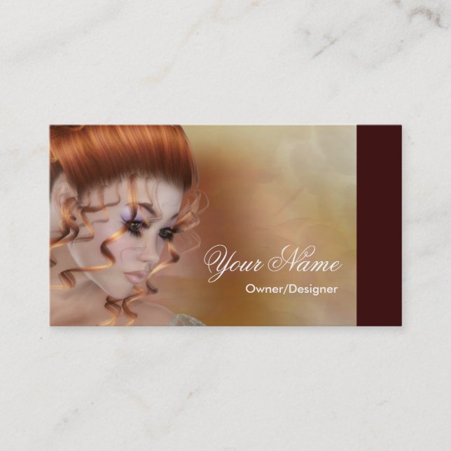 The Redhead - Fantasy/Beauty Business Cards (Front)