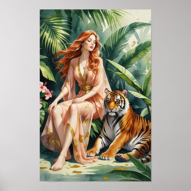 The Redhead Princess and her Tiger Poster (Front)