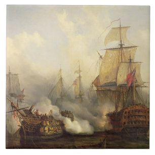 The Redoutable at Trafalgar, 21st October 1805 Ceramic Tile