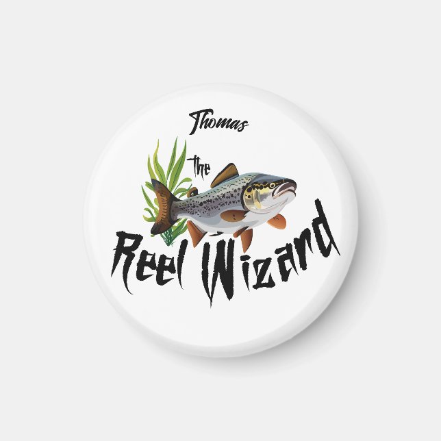 The Reel Wizard Rainbow Trout  Magnet (Front)