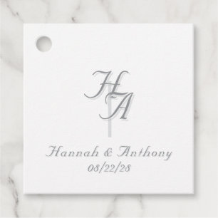 The Refined Catholic Silver & White Wedding Favour Tags