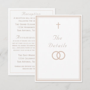 The Refined Catholic Wedding Enclosure Card
