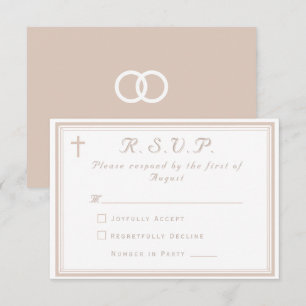 The Refined Catholic Wedding RSVP Card