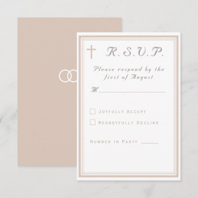 The Refined Catholic Wedding RSVP Card (Front/Back)