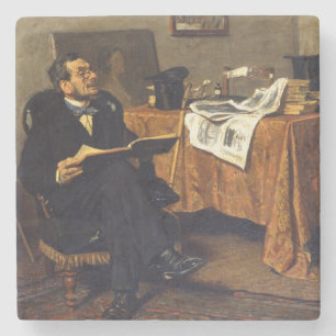 The Refined Gentleman, Art Lover Stone Coaster