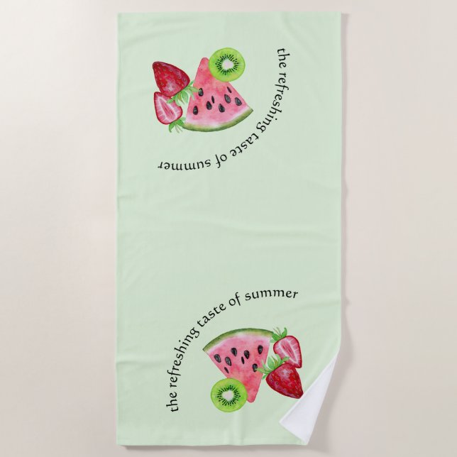 The Refreshing Taste Of Summer Beach Towel (Front)
