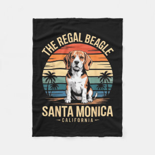 The regal beagle santa monica california retro fleece blanket