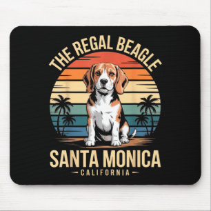 The regal beagle santa monica california retro mouse pad